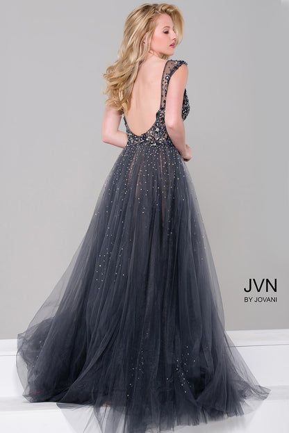 Jovani Long Embellished Column Prom Dress 46081 - The Dress Outlet