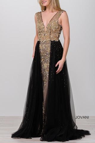 Jovani Long Embellished Column Prom Dress 46081 - The Dress Outlet