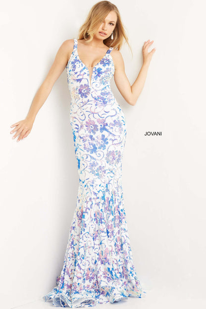 Jovani Long Formal Evening Prom Dress 08257 - The Dress Outlet