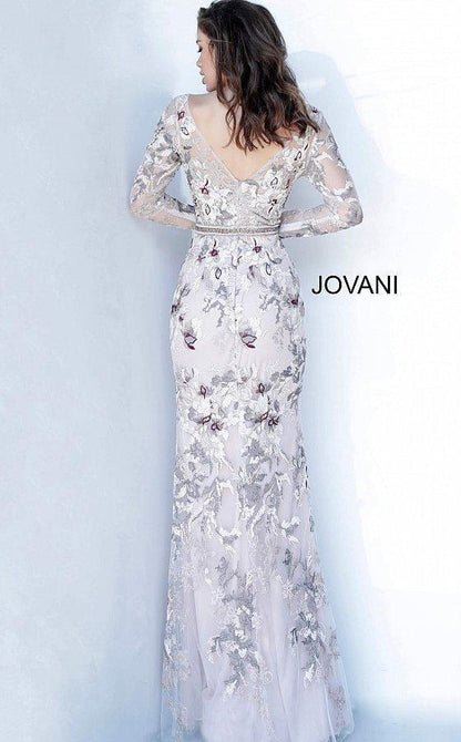 Jovani Long Formal Floral Lace Gown Sale 00818 - The Dress Outlet