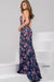 Jovani Long Formal Floral Print Halter Dress 50655 - The Dress Outlet