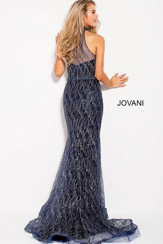 Jovani Long Formal Halter Prom Dress 59025 - The Dress Outlet