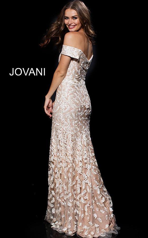Jovani Long Formal Off Shoulder Evening Dress 49634 - The Dress Outlet