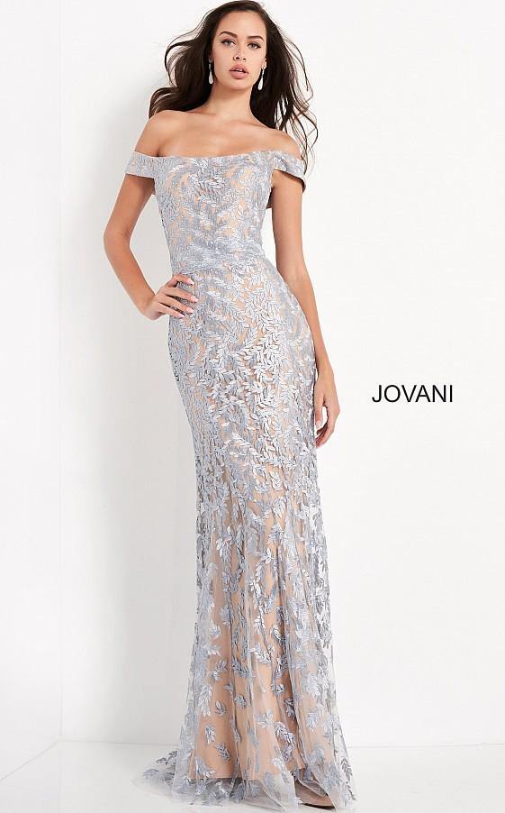 Jovani Long Formal Off Shoulder Evening Dress 49634 - The Dress Outlet
