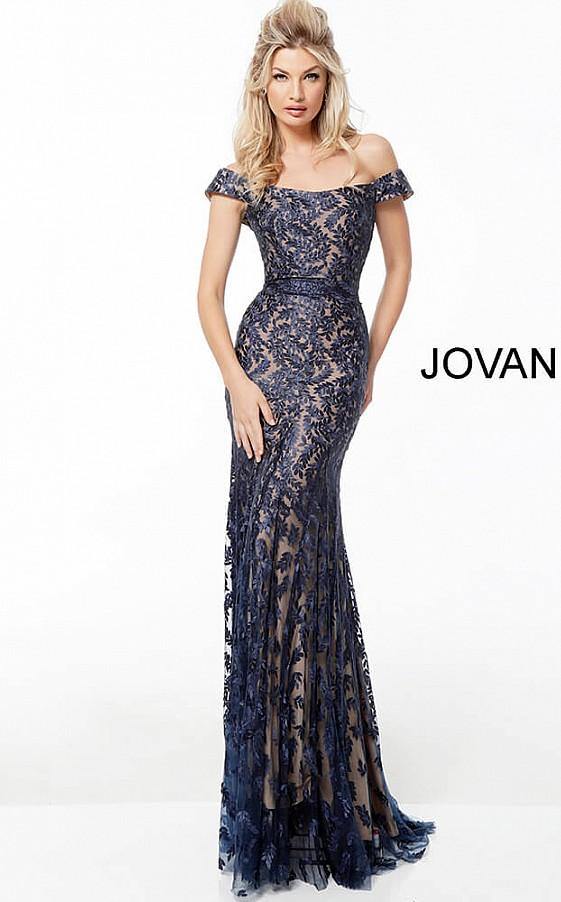 Jovani Long Formal Off Shoulder Evening Dress 49634 - The Dress Outlet