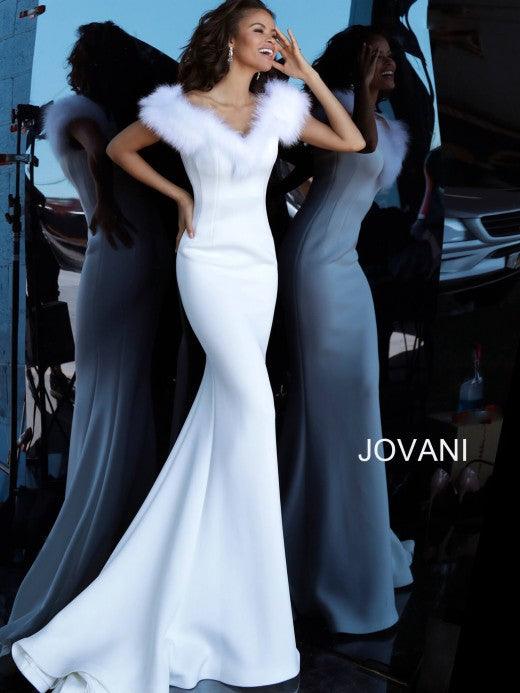 Jovani 63884 Long Formal Off Shoulder Evening Dress