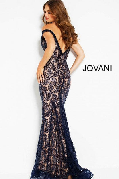 Jovani Long Formal Off Shoulder Fitted Dress 55003 - The Dress Outlet