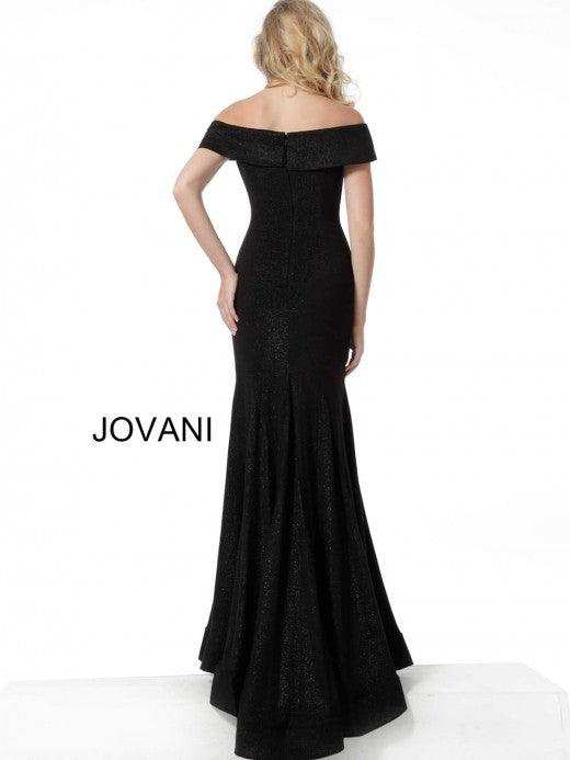 Jovani Long Formal Off Shoulder Glitter Dress 64533 - The Dress Outlet