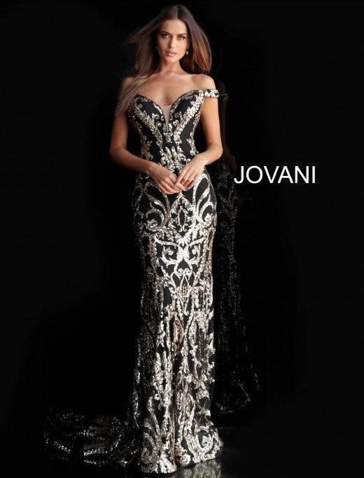 Jovani Long Formal Off Shoulder Prom Dress Sale 63349 - The Dress Outlet
