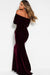 Jovani Long Formal Off Shoulder Velvet Dress 51464 - The Dress Outlet