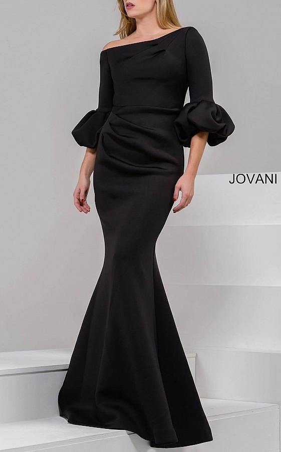 Jovani 39739 Long Formal Pleated Trumpet Dress - Navy / 10 Jovani 39739 Long Formal Pleated Trumpet Dress - Navy / 10