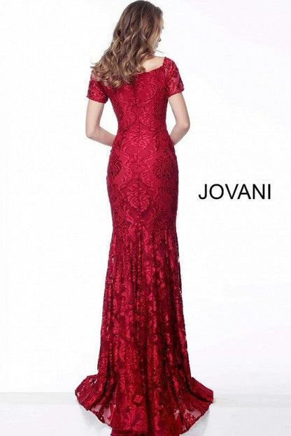 Jovani Long Formal Short Sleeve Evening Gown 68446 - The Dress Outlet