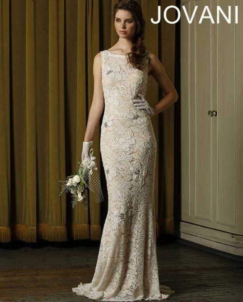 Jovani 71397 Long Formal Sleeveless Lace Dress