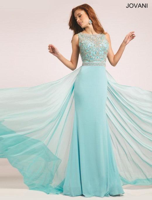 Jovani Long Formal Sleeveless Prom Dress 21029 - The Dress Outlet