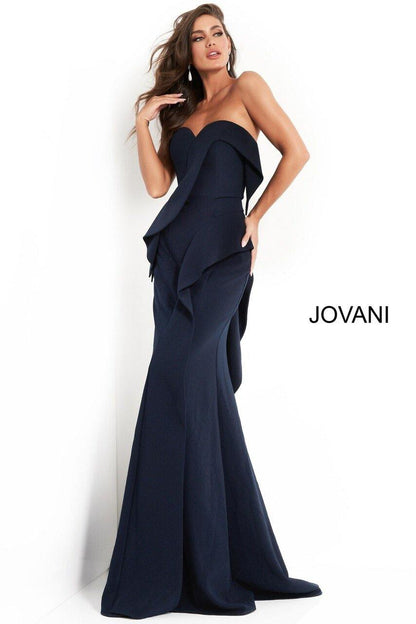 Jovani Long Formal Strapless Evening Dress 4466 - The Dress Outlet