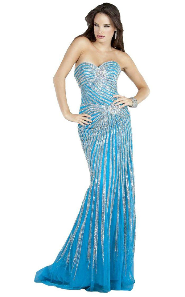 Jovani 4343 Long Formal Strapless Prom Dress