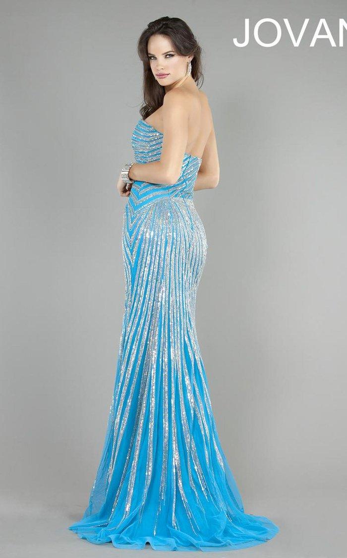 Jovani 4343 Long Formal Strapless Prom Dress
