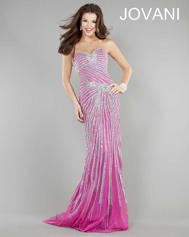 Jovani 4343 Long Formal Strapless Prom Dress