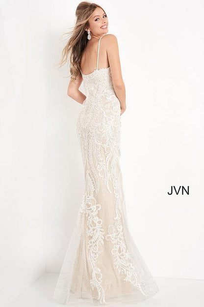 Jovani Long Fitted Wedding Dress JVN65529 - The Dress Outlet