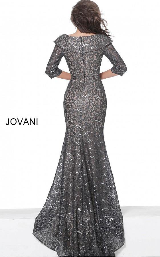 Jovani Long 3/4 Sleeve Formal Lace Evening Gown 03426 - The Dress Outlet