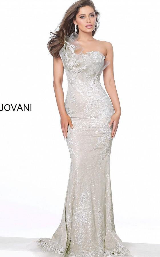 Jovani Long Mother of the Bride Lace Dress 03904 - The Dress Outlet