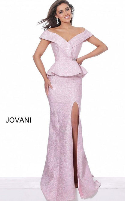 Jovani Long Off Shoulder Mother of the Bride Dress 03944 - The Dress Outlet