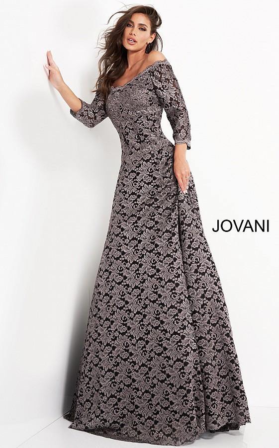 Jovani Long Off the Shoulder Formal Dress 03357 - The Dress Outlet