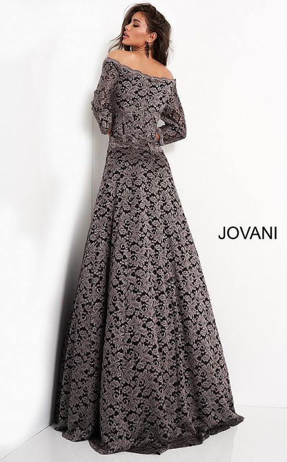 Jovani Long Off the Shoulder Formal Dress 03357 - The Dress Outlet