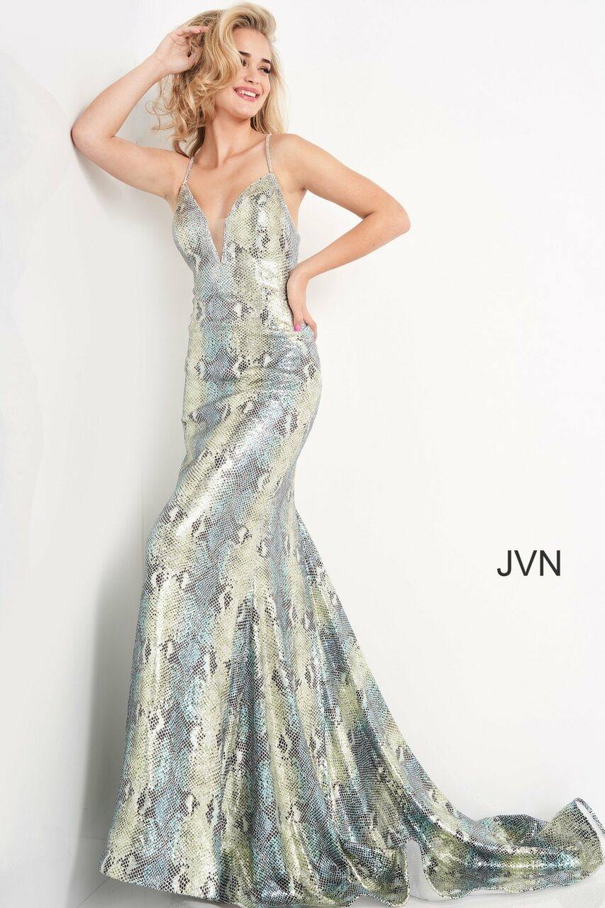 Jovani Long Prom Animal Print Dress 05800 - The Dress Outlet
