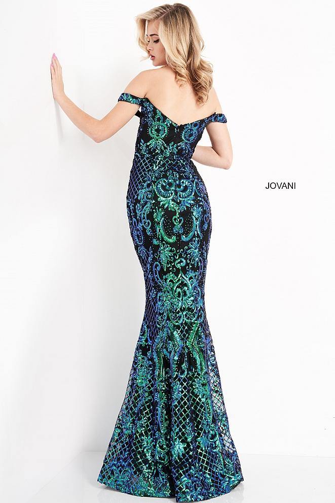 Jovani Long Prom Formal Off Shoulder Gown 04515 - The Dress Outlet