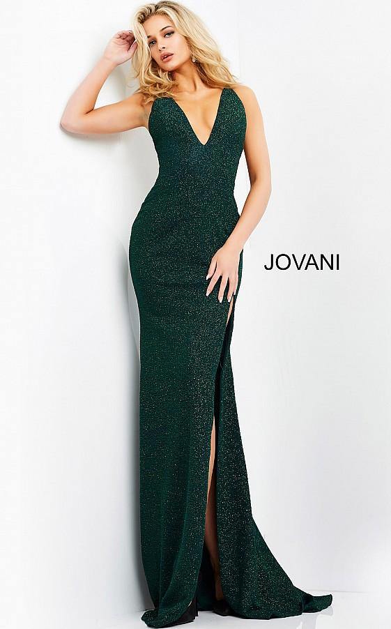Jovani Long Prom Glitter Sheath Evening Dress 06579 - The Dress Outlet