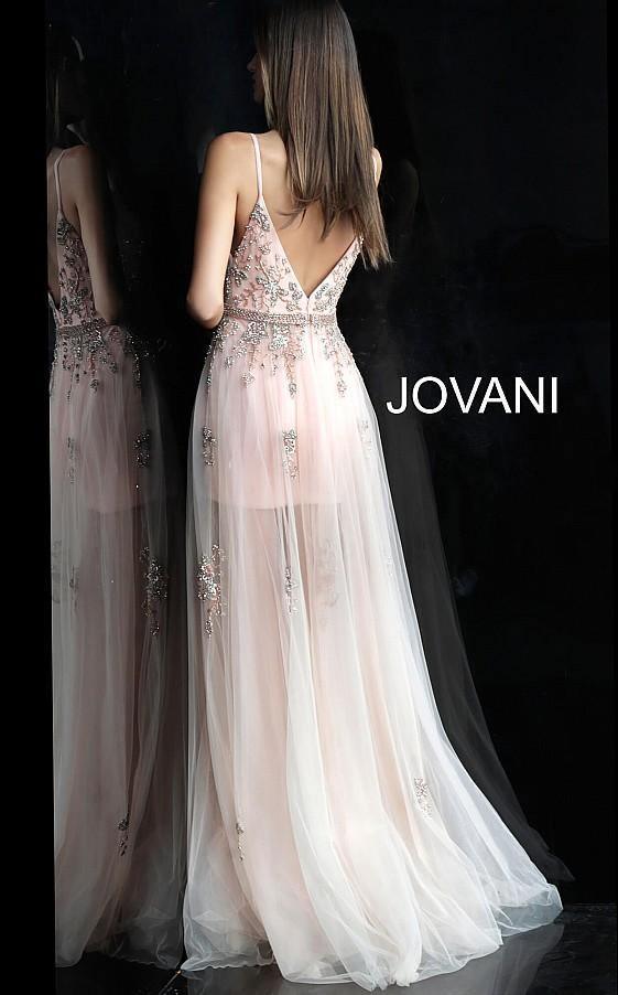 Jovani 55621 Long Prom Spaghetti Strap Evening Gown