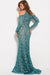 Jovani Long Sleeve Cold-Shoulder Long Gown 58376 - The Dress Outlet