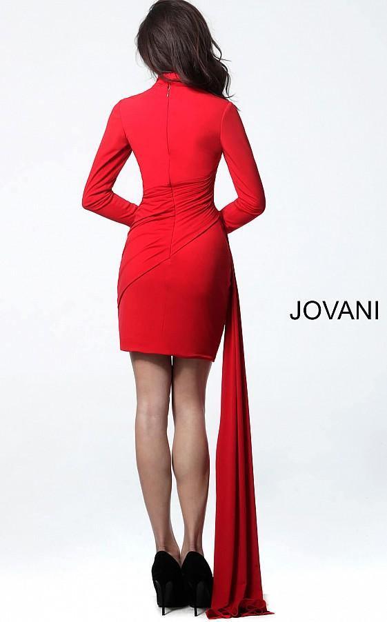 Jovani  Long Sleeve Fitted Cocktail Dress M3362 - The Dress Outlet