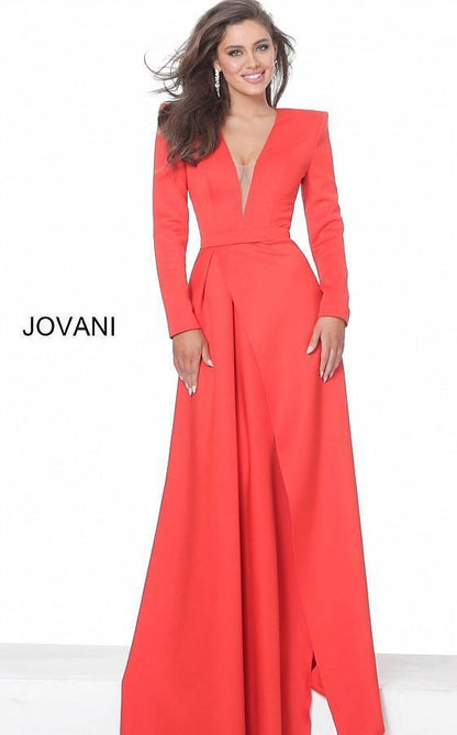 Jovani Long Sleeve Formal Evening Dress 03644 - The Dress Outlet