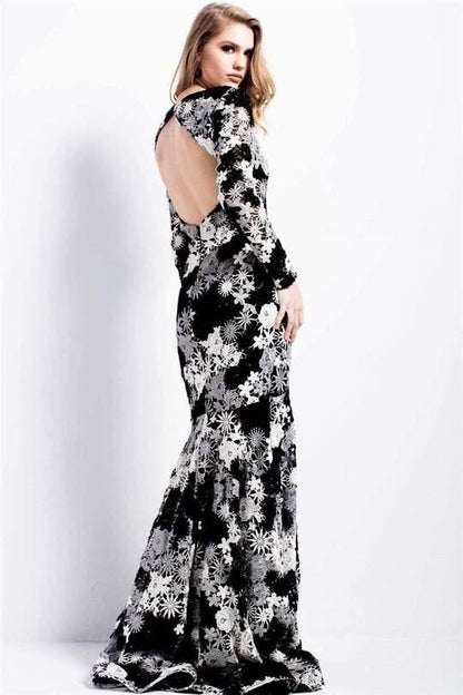 Jovani Long Sleeve Formal Evening Dress 50621 - The Dress Outlet