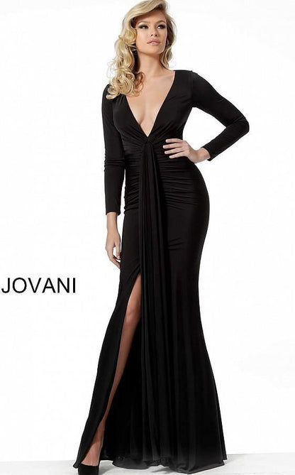 Jovani Long Sleeve Formal Evening Dress 64983 - The Dress Outlet