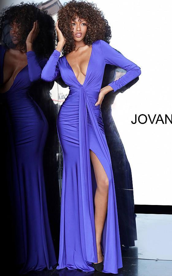 Jovani Long Sleeve Formal Evening Dress 64983 - The Dress Outlet