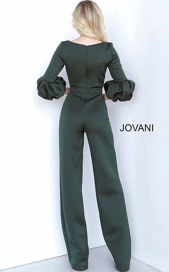 Jovani 3/4 Sleeve Formal Evening Jumpsuit 1227 - The Dress Outlet