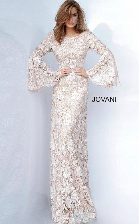 Jovani 02908 Long Sleeve Formal Lace Dress
