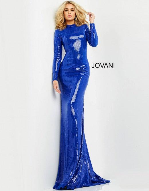 Jovani Long Sleeve Fitted Prom Trumpet Dress 06214 - The Dress Outlet