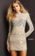 Jovani Long Sleeve Short Dress 08452 - The Dress Outlet