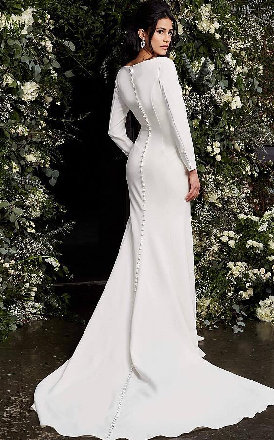 Jovani  Long Sleeve Wedding Dress JB06911 - The Dress Outlet