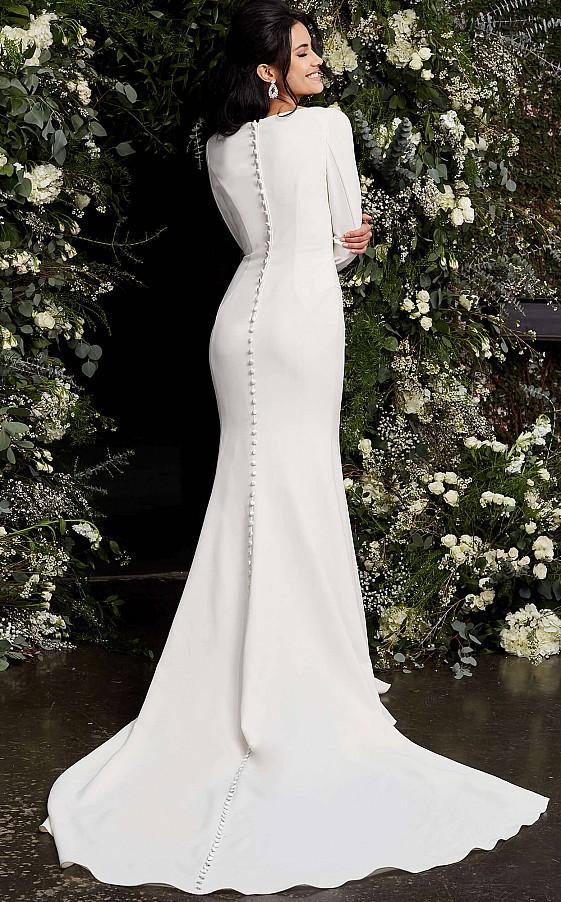 Jovani 06911 Long Sleeve Wedding Dress JB