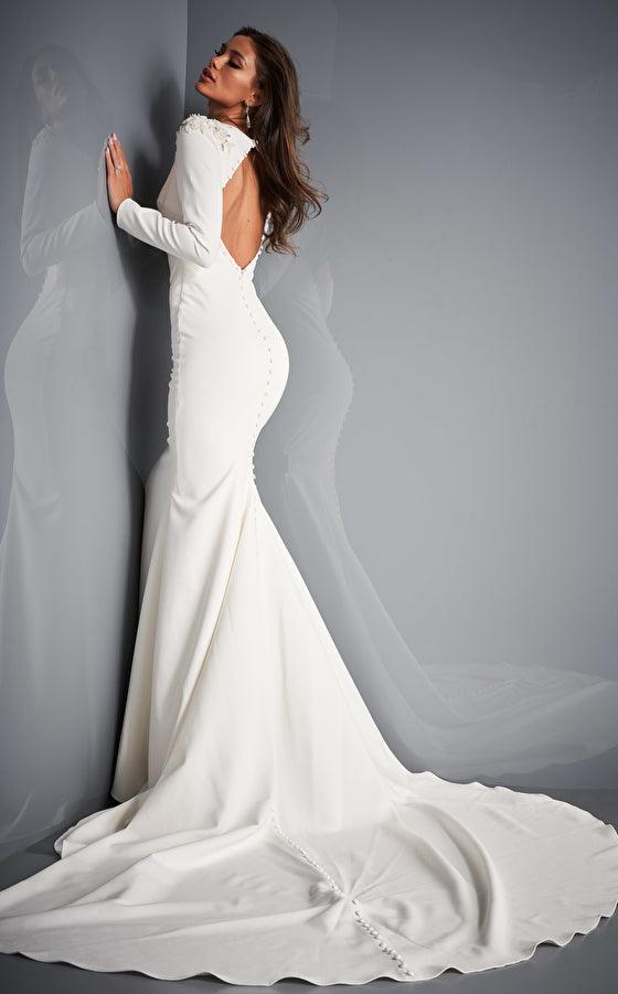 Ivory Jovani 2508 Long Sleeve Wedding Dress JB for $678.99 – The Dress ...