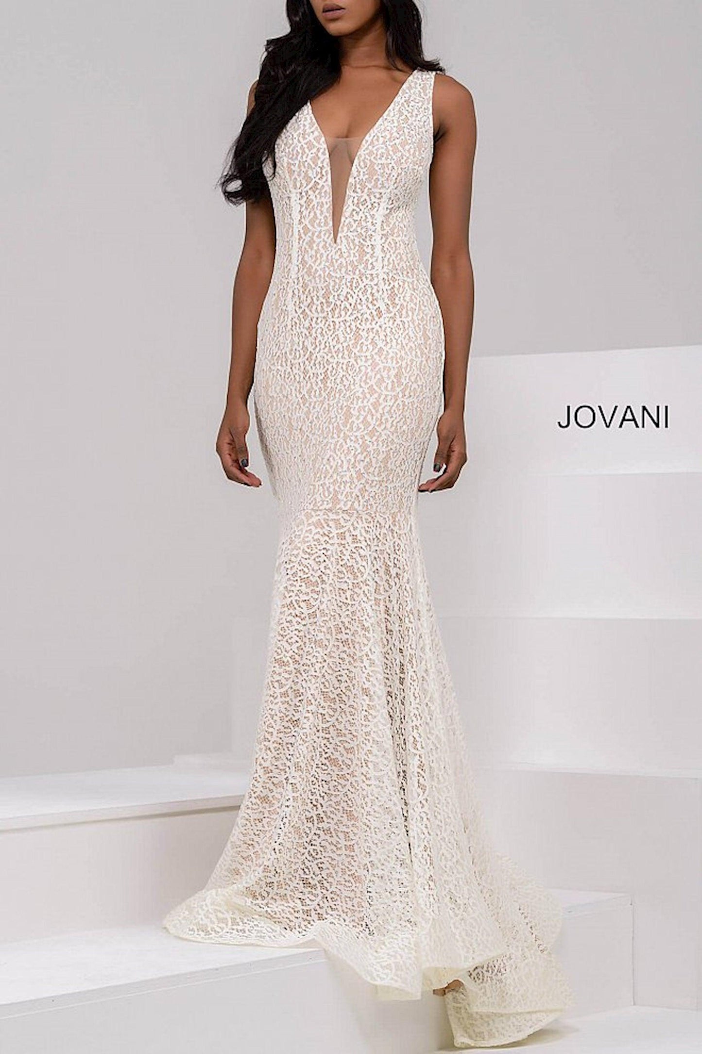 Jovani Long Sleeveless Formal Evening Dress 42784 - The Dress Outlet