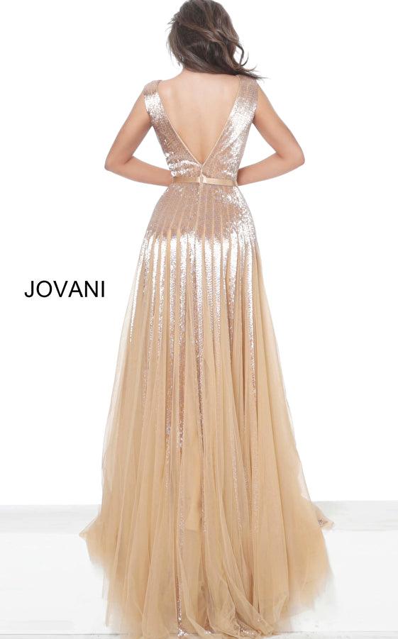 Jovani 65830 Long Sleeveless Prom Dress