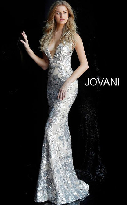 Jovani Long Sleeveless Prom Fitted Sexy Dress 65578 - The Dress Outlet