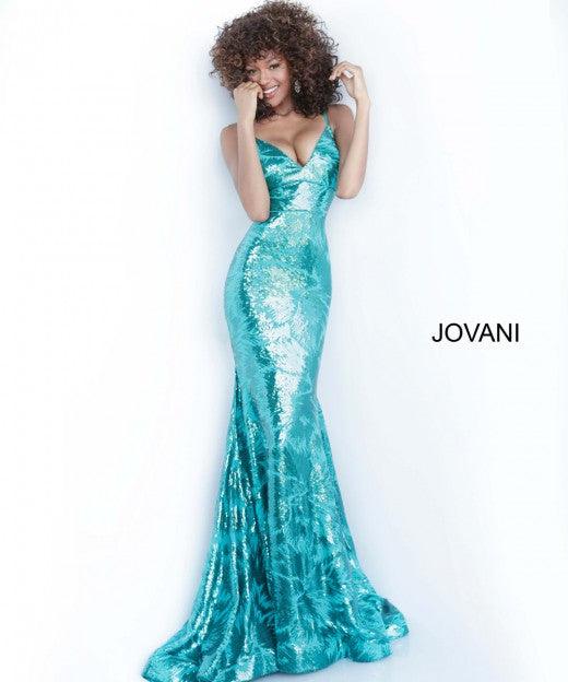 Jovani Long Spaghetti Strap Formal Prom Dress 1848 - The Dress Outlet