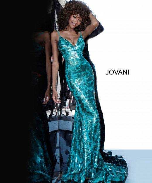 Jovani Long Spaghetti Strap Formal Prom Dress 1848 - The Dress Outlet